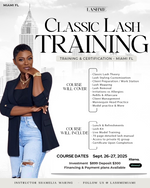 PAY DEPOSIT Sept 26-27  Beginner Lash training