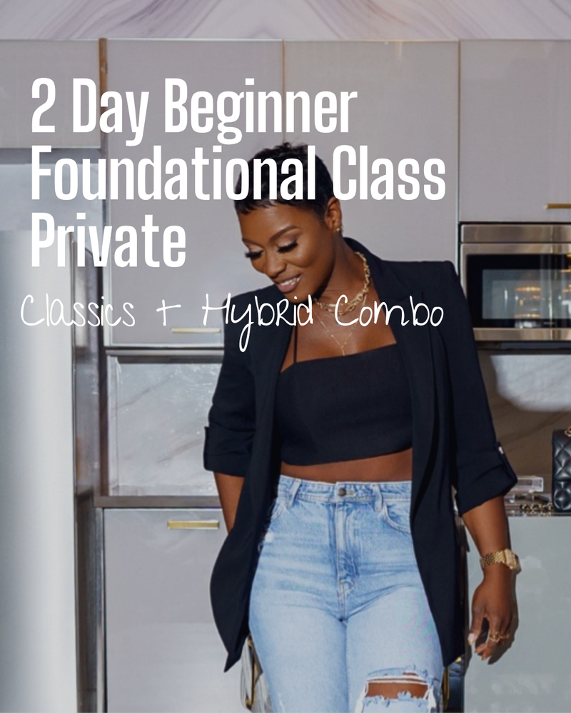 Private 1:1 Beginner Lash Training Classics + Hybrid combo